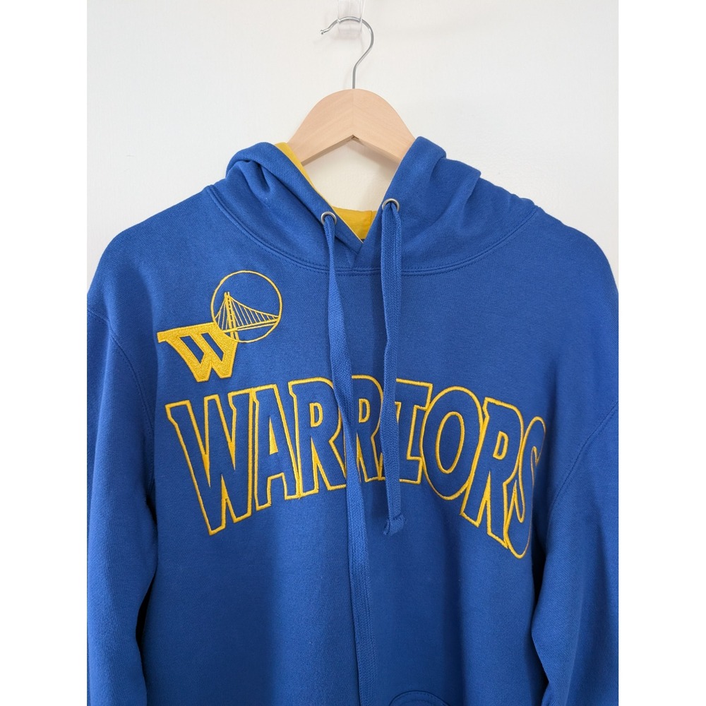 Golden State Warriors NBA Hoodie Basketball Fan Gear Blue Yellow FISLL Mens XL